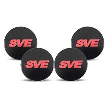 Havok Gloss Black With Red Logo Wheel Center Caps (2-Pack) - CBH05-2P