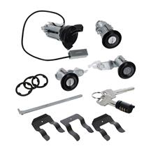 Mustang Single Key Lock Conversion Kit  - Black Bezel (79-93)