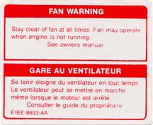 Mustang Fan Warning Decal (81-86)