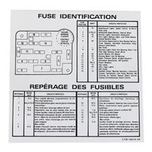 Mustang Fuse ID Decal (87-89)