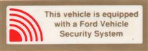 Mustang Security System Decal (85-94)