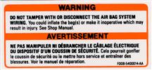 Mustang Air Bag Warning Decal (90-93)
