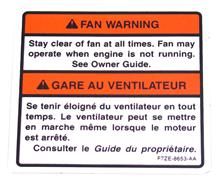 Mustang Fan Warning Decal (97-00)