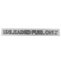 Unleaded Gasoline Only Decal Black/Silver