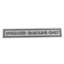 Unleaded Gasoline Only Decal Black/White