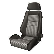 Recaro Classic LX Seat  - Black Leather/Houndstooth Insert 088.00.0B25-01