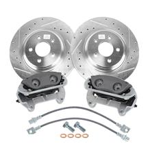 SVE Mustang 13" Cobra Style Front Brake Kit w/ Drilled & Slotted Rotors (94-04)