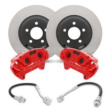 SVE Mustang 13" Cobra Style Front Brake Kit w/ Stock Rotors  - Red (94-04)