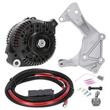 SVE Mustang 130 Amp Alternator & Bracket Full Upgrade Kit  - Black (86-93) 5.0/5.8