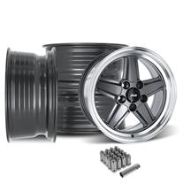 SVE Mustang 5 Lug S89 Wheel Kit - 17x8/9  - Gunmetal (79-93)