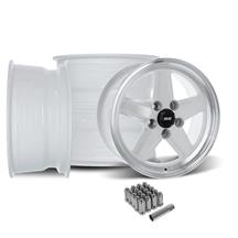 SVE Mustang 5 Lug S89 Wheel Kit - 17x8/9  - White (79-93)