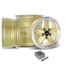 SVE Mustang 5 Lug S89 Wheel Kit - 17x8  - Gold (79-93)