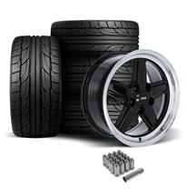 SVE Mustang 5 Lug S89 Wheel & Nitto Tire Kit  - 17x8/9 - Black (79-93)