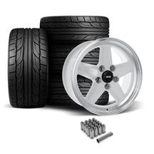 SVE Mustang 5 Lug S89 Wheel & Nitto Tire Kit  - 17x8/9 - White (79-93)
