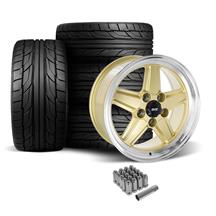 SVE Mustang 5 Lug S89 Wheel & Nitto Tire Kit  - 17x8 - Gold (79-93)