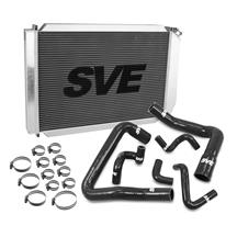 SVE Mustang Aluminum Radiator Kit w/ Black Silicone Hoses (86-93) 5.0/2.3