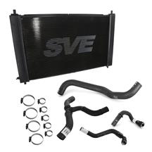 SVE Mustang Aluminum Radiator & Rubber Hose Kit  - Black (01-04) 4.6 2V
