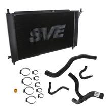 SVE Mustang Aluminum Radiator & Rubber Hose Kit  - Black (1996) 4.6 2V