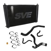 SVE Mustang Aluminum Radiator & Rubber Hose Kit  - Black (97-00) 4.6 2V