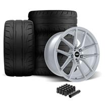 SVE Mustang DHP1 Wheel & Nitto NT05 Tire Kit - 19x10/11  - Matte Silver (05-14)