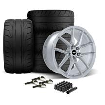 SVE Mustang DHP1 Wheel & Nitto NT05 Tire Kit - 19x10/11  - Matte Silver (24-26)