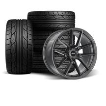 SVE Mustang DHP1 Wheel & Nitto Tire Kit - 18x9/10  - Gloss Graphite (94-04)