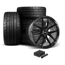 SVE Mustang DHP1 Wheel & Nitto Tire Kit - 19x10/11  - Gloss Black (05-14)