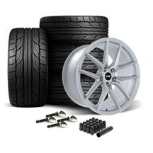 SVE Mustang DHP1 Wheel & Nitto Tire Kit - 19x10/11  - Matte Silver (24-26)
