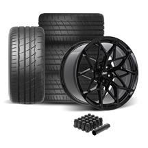 SVE Mustang MHP1 Wheel & Firestone Tire Kit - 19x10  - Gloss Black (05-14)