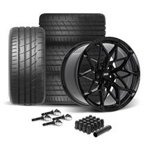 SVE Mustang MHP1 Wheel & Firestone Tire Kit - 19x10  - Gloss Black (15-23)