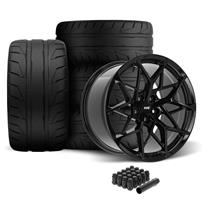 SVE Mustang MHP1 Wheel & Nitto NT05 Tire Kit - 19x10/11  - Gloss Black (05-14)
