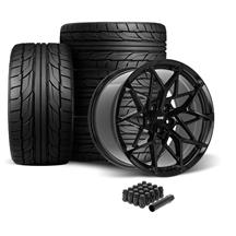 SVE Mustang MHP1 Wheel & Nitto NT555 G2 Tire Kit - 19x10/11  - Gloss Black (05-14)