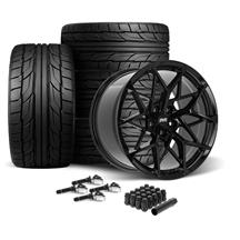 SVE Mustang MHP1 Wheel & Nitto Tire Kit 19x10/11  - Gloss Black (15-22)