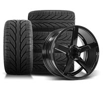 SVE Mustang NVX Wheel & Kenda Tire Kit - 18x9/10  - Black (94-04)