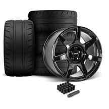 SVE Mustang R350 Wheel & Nitto NT05 Tire Kit - 19x10/11 - Gloss Black (05-14)