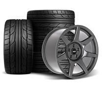 SVE Mustang R350 Wheel & Nitto Tire Kit - 18x9/10  - Liquid Graphite (94-04)