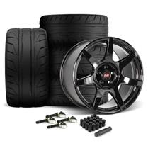 SVE Mustang R350 Wheel & Nitto Tire Kit - 19x10/11 - Gloss Black - Fits GT350/R (15-20)