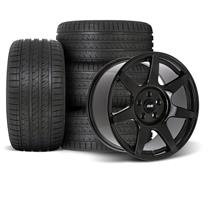 SVE Mustang R350 Wheel & Sumitomo Tire Kit - 18x9/10  - Gloss Black (94-04)