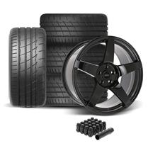 SVE Mustang R355 Wheel & Firestone Tire Kit - 19x10  - Gloss Black (05-14)