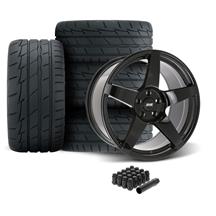 SVE Mustang R355 Wheel & Firestone Tire Kit - 19x10  - Gloss Black (05-14)