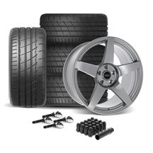 SVE Mustang R355 Wheel & Firestone Tire Kit - 19x10  - Titanium Gray (15-23)