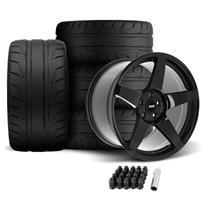 SVE Mustang R355 Wheel & Nitto NT05 Tire Kit - 19x10/11 - Gloss Black (05-14)