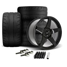 SVE Mustang R355 Wheel & Nitto NT05 Tire Kit - 19x10/11  - Gloss Black (24-26)
