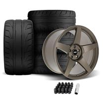SVE Mustang R355 Wheel & Nitto NT05 Tire Kit - 19x10/11 - Satin Bronze (05-14)