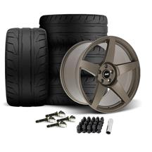 SVE Mustang R355 Wheel & Nitto NT05 Tire Kit - 19x10/11  - Satin Bronze (24-26)