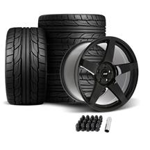 SVE Mustang R355 Wheel & Nitto NT555 G2 Tire Kit - 19x10/11 - Gloss Black (05-14)