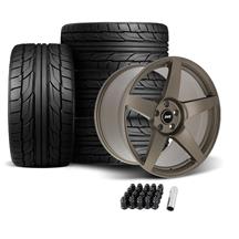 SVE Mustang R355 Wheel & Nitto NT555 G2 Tire Kit - 19x10/11 - Satin Bronze (05-14)