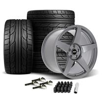 SVE Mustang R355 Wheel & Nitto Tire Kit - 19x10/11  - Titanium Gray (24-26)