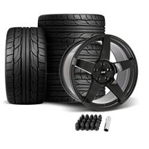 SVE Mustang R355 Wheel & Nitto Tire Kit - 19x10 - Gloss Black (05-14)