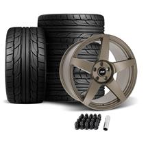 SVE Mustang R355 Wheel & Nitto Tire Kit - 19x10 - Satin Bronze (05-14)
